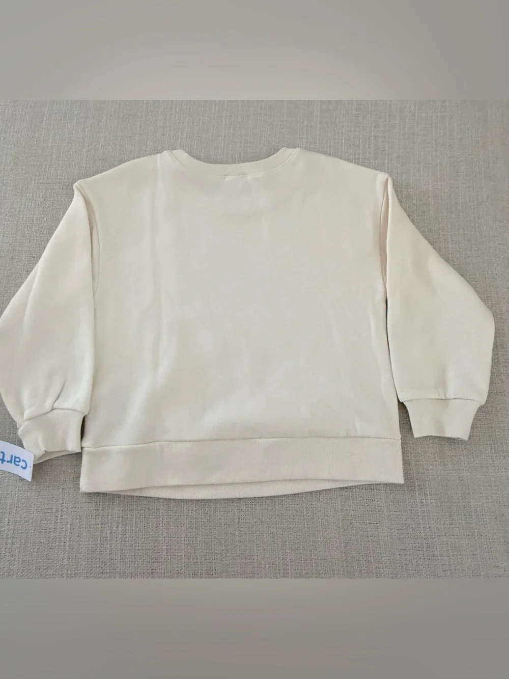 Carter’s Girls 5T Cream Silver Snowflake Sequin Sweatshirt Holiday NWT